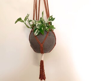 Macrame Plant Hanger with Wood Beads | Hanging Planter | Boho Decor | Home Decor