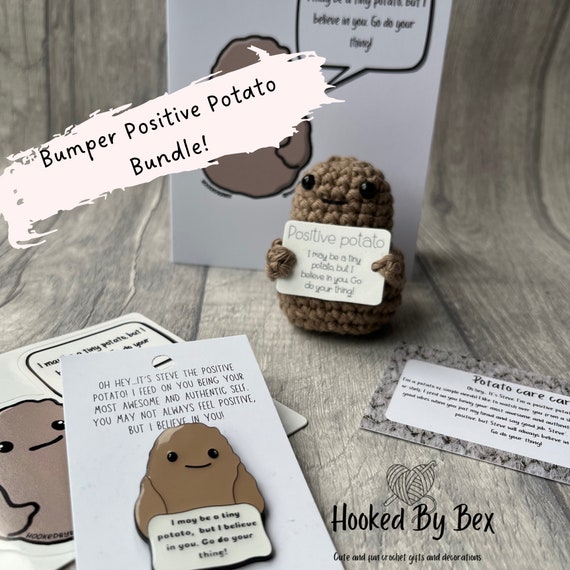 Buy Positive Potato the Original Affirmation, Novelty Doll/figure.  Motivational, Pick Me Up, Brighten Your Day, Happy, Mental Health Gift  Online in India 