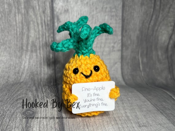 Inspirational Kids Gift,positive Avocado,show Love Mushroom,handmade  Crochet Pineapple,desk Decor,valentine's Days Gift,positive Gift -   Sweden