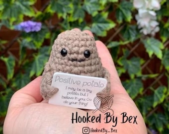 Positive potato® - the original| affirmation, novelty doll/figure. Motivational, pick me up, brighten your day, happy, mental health gift