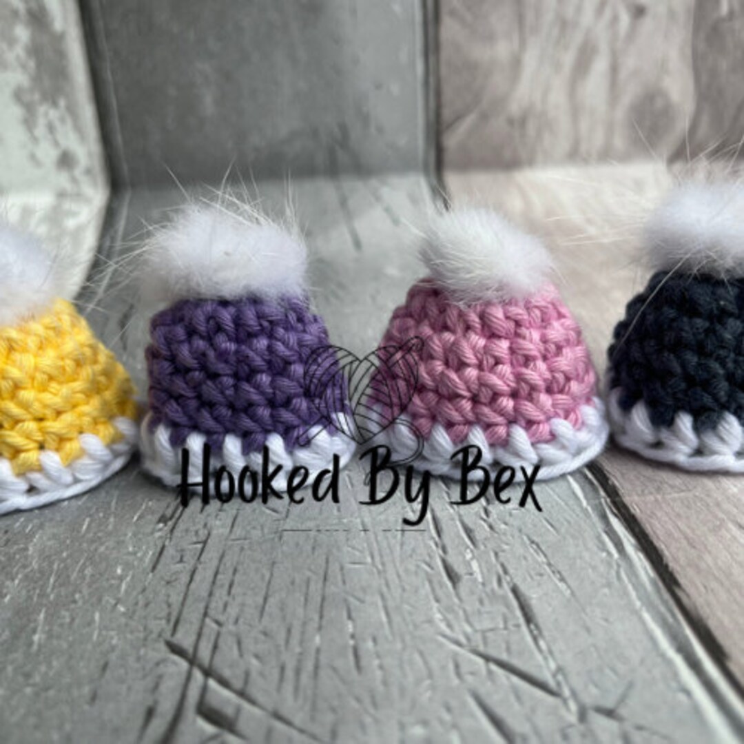 Positive Potato Hats Only Tiny Crochet Bobble Hat, Positive Potato Doll