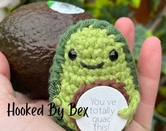 Awesome Avocado - novelty gift, motivational, affirmation, pick me up, you rock, you guac, brighten your day, handmade UK