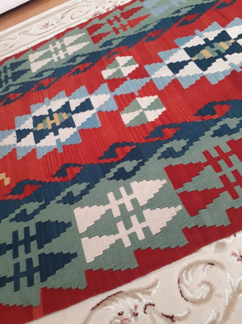 Anatolian motif Hand weaving carpet wool rugs vintage rugs Etsy
