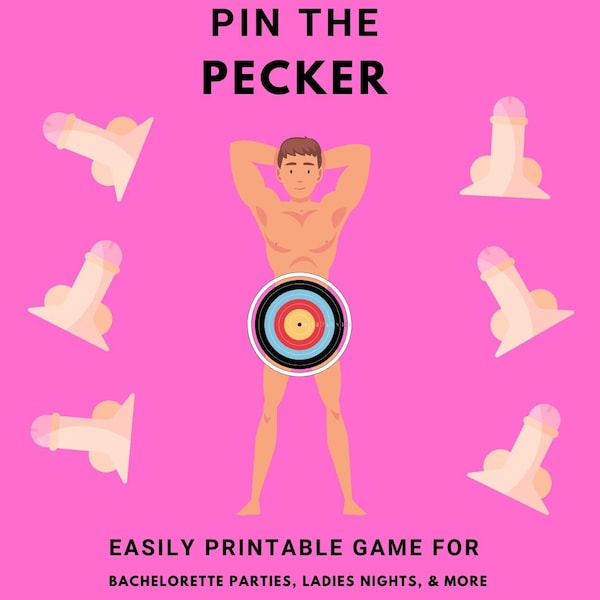 PIN THE PECKER | Bachelorette Party, Hen Party, Ladies Night Game