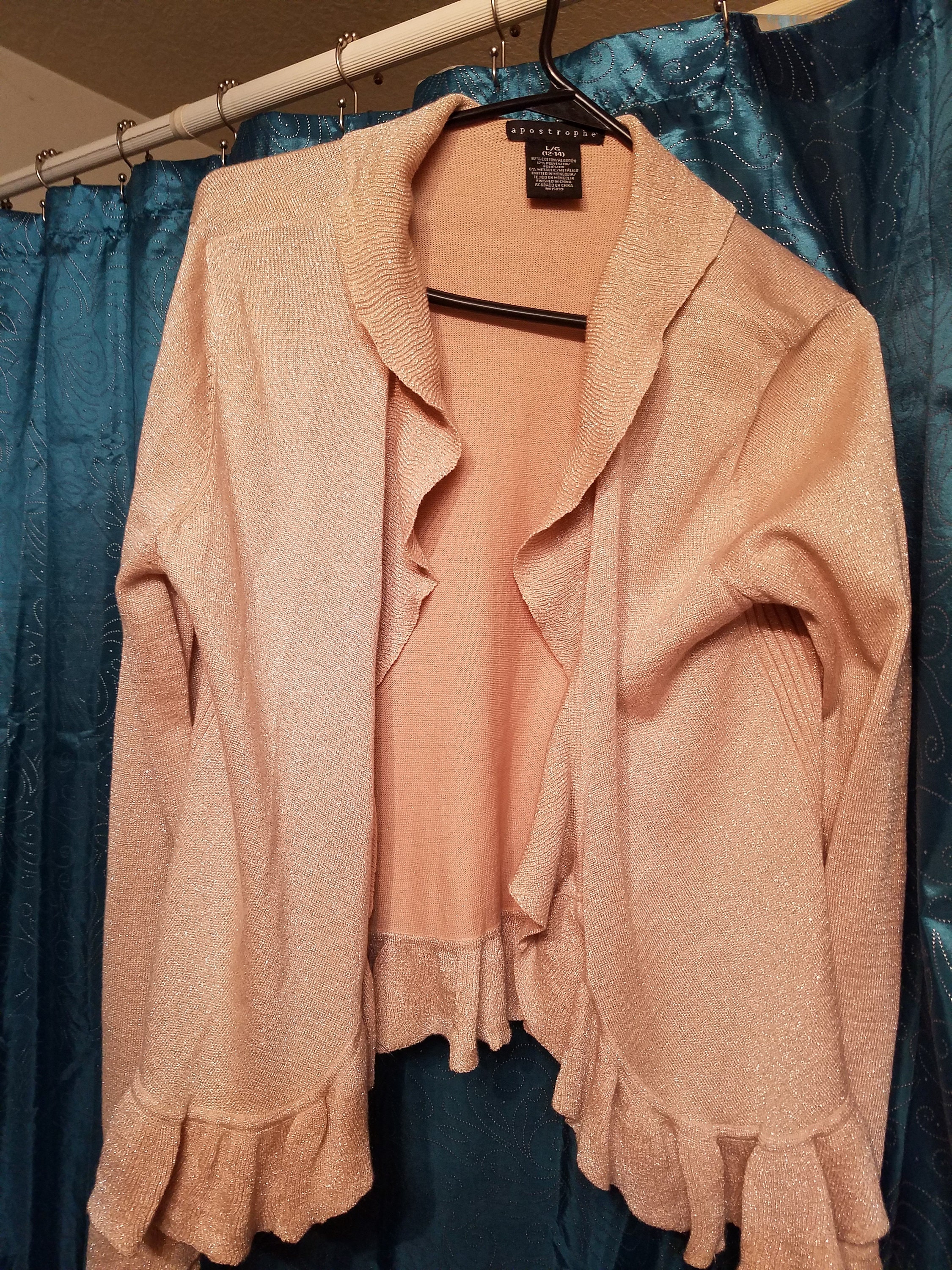Gold Shimmer Cardigan Sweater - Etsy