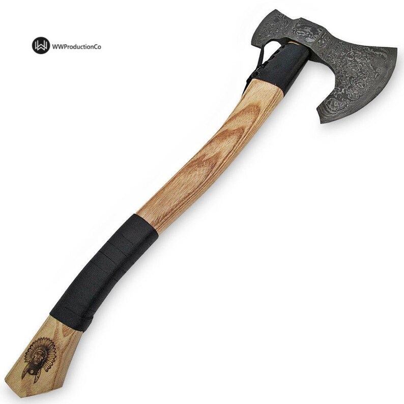 raindrop damascus battle axe raindrop damascus battle axe