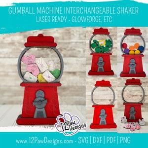 Gumball Machine, Gumball Machine Interchangeable, Gumball Machine SVG, Laser Ready, Glowforge, Svg/Dxf/Png/Eps, Digital Download, Cut File