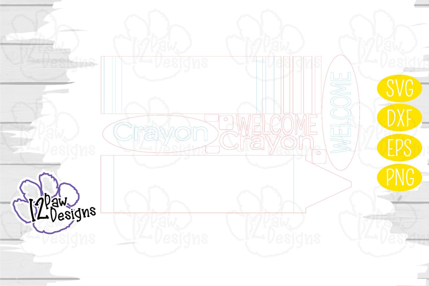 Crayon Laser Ready Crayon Sign Jumbo Crayon Cricut | Etsy