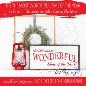 Het is de mooiste tijd van het jaar, Kerstmis, kerstbord, winter, Cricut, silhouet, Svg/Dxf/Png/Eps, digitaal, gesneden bestand