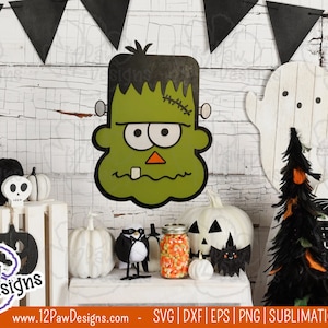 Frankenstein, Halloween Frankenstein, So Franken Cute, Cricut Silhouette Glowforge, Svg/Dxf/Png/Eps, Digital Download, Cut File