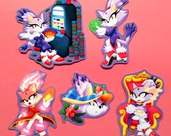 Blaze the Cat Stickers | (Holographic or Glossy) Waterproof