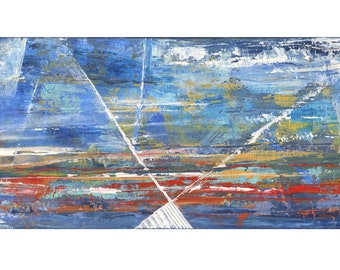 Abstract Christian Art Print: The Early and Latter Rain, Modern Wall Decor