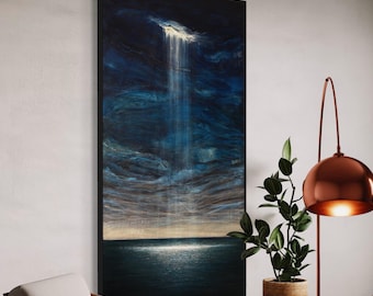 Light from Above, Christian Artwork Canvas Print, Prophetic Art  Modern Wall Decor