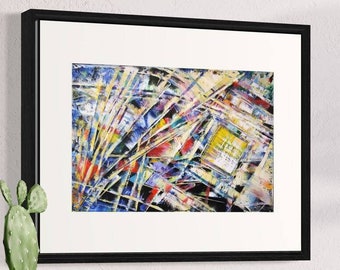 The Father’s House, Abstract Print, Original Painting Prophetic Art Christian Artwork Modern Wall Decor