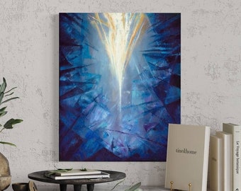 The Journey Of The Eagle, Abstract Print, Original Painting Prophetic Art Christian Artwork Modern Wall Decor