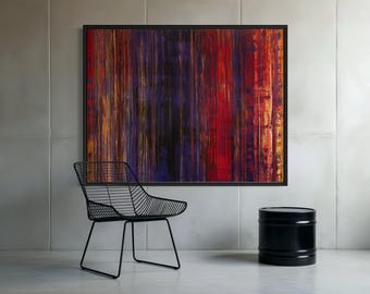 Large Abstract Oil Painting: Modern Christian Art (42x54 inch)