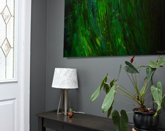 Abstract Print Green pastures,  Prophetic PRINT Art Christian Artwork Modern Wall Decor