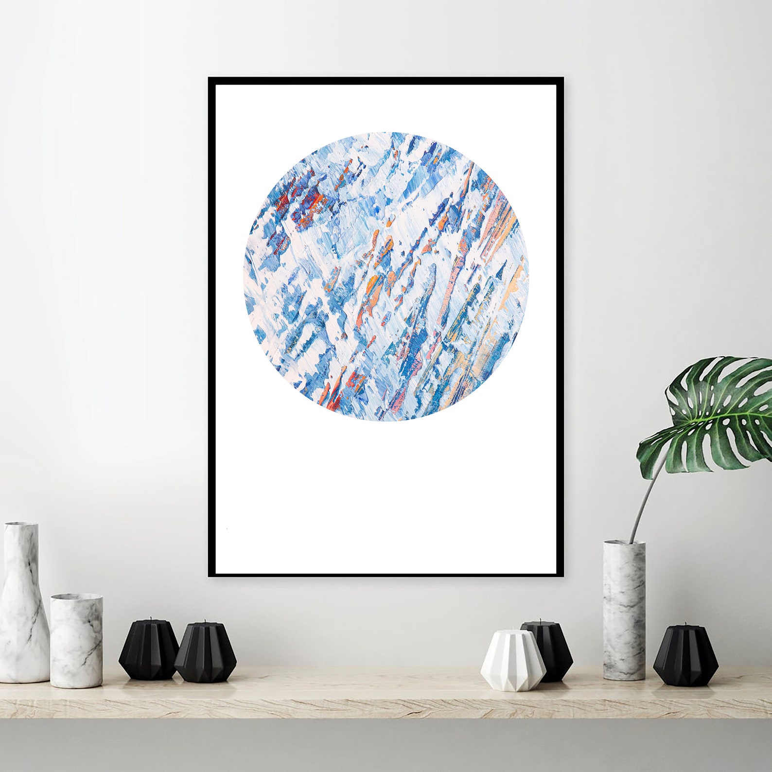 Navy Blue, Abstract Painting Design, Abstract Print, Printable Wall Art ...