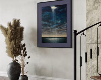 Christian Artwork The Light from Above, Paper Print, Prophetic Art Modern Wall Decor
