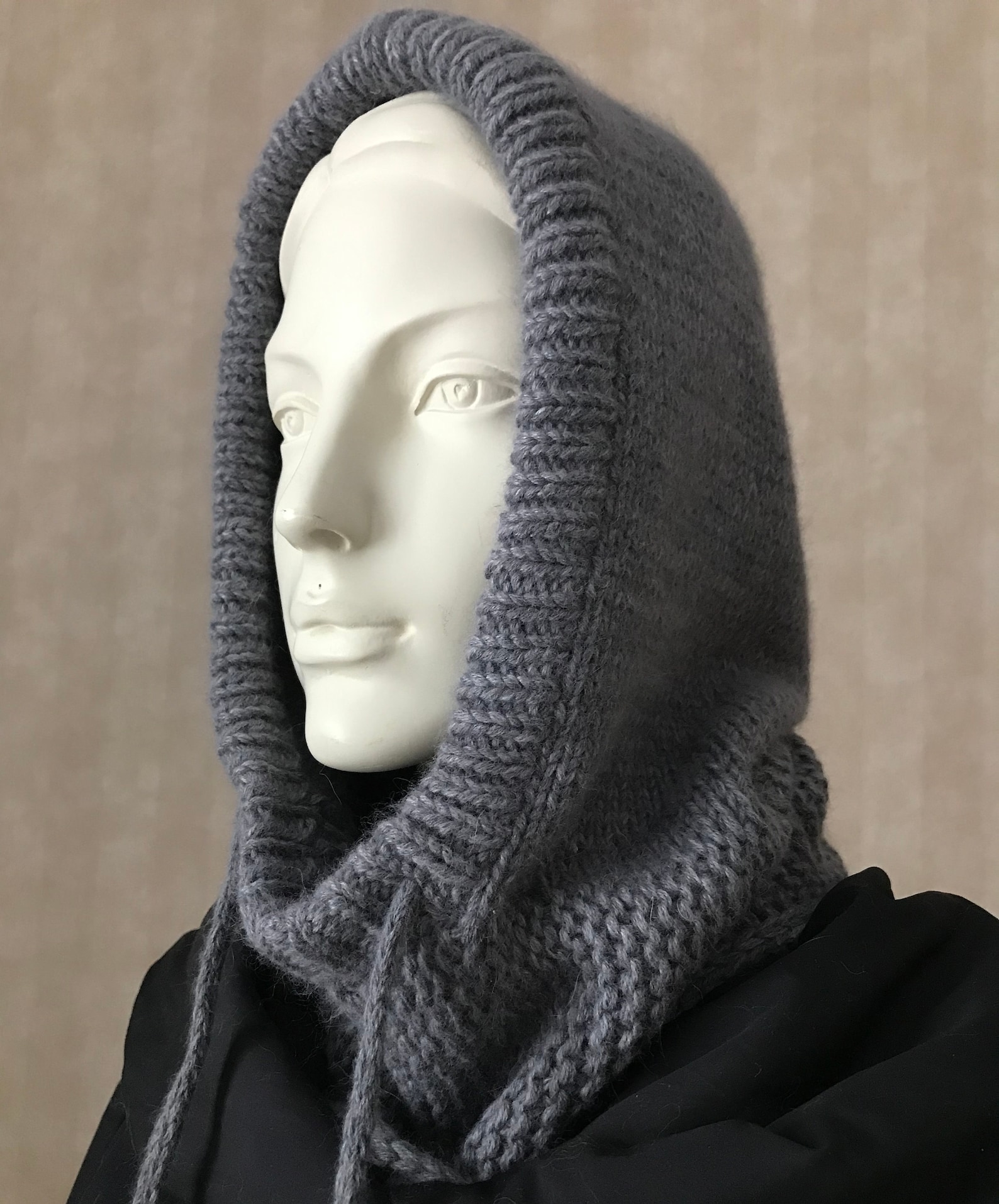 Hand Knitted HoodHooded scarf / balaclava / knit hood / Etsy