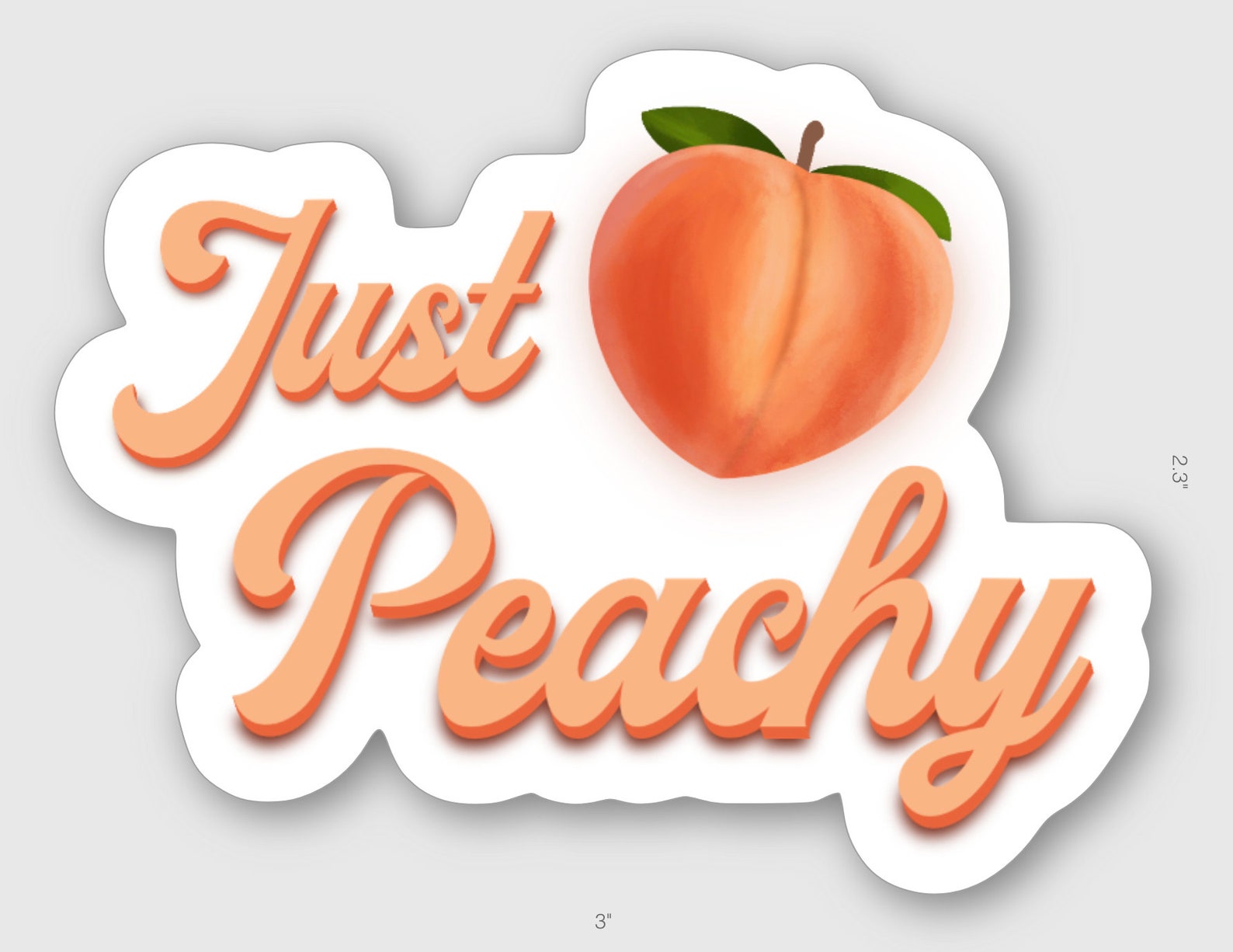 Just Peachy Sticker Etsy