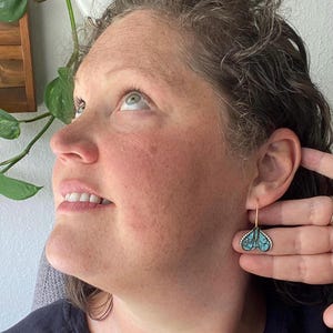 Vintage Tin Earrings, Repurposed Tin Jewelry