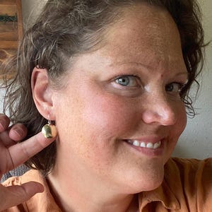 Vintage Tin Earrings, Repurposed Tin Jewelry