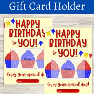 Alles Gute zum Geburtstaggeschenk Kartenhalter, Geburtstagsgeschenk, Alles Gute zum Geburtstag, Genießen Sie Ihren besonderen Tag, Last-Minute-Geschenk für Kinder, Sofort Download