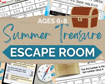 Summer Escape Room for Kids | Printable Treasure Hunt Game | Beach-Themed Puzzle Activity | Birthday Party Game | No Prep Team Building Fun