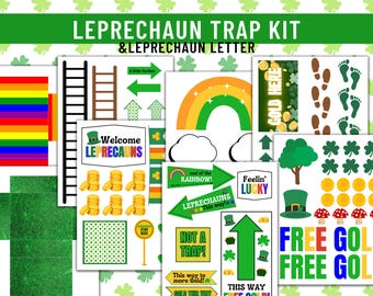 DIY Leprechaun Trap Kit Printable, St. Patrick's Day Craft, Leprechaun Letter, St Pattys Day, Classroom Activity, Homeschool Activity