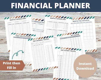 Financial Planner, Debt Tracker, Habit Tracker, Finance Tracker, Bill Tracker, Expense Tracker, Debt Payoff Tracker, Income Tracker, Bundle