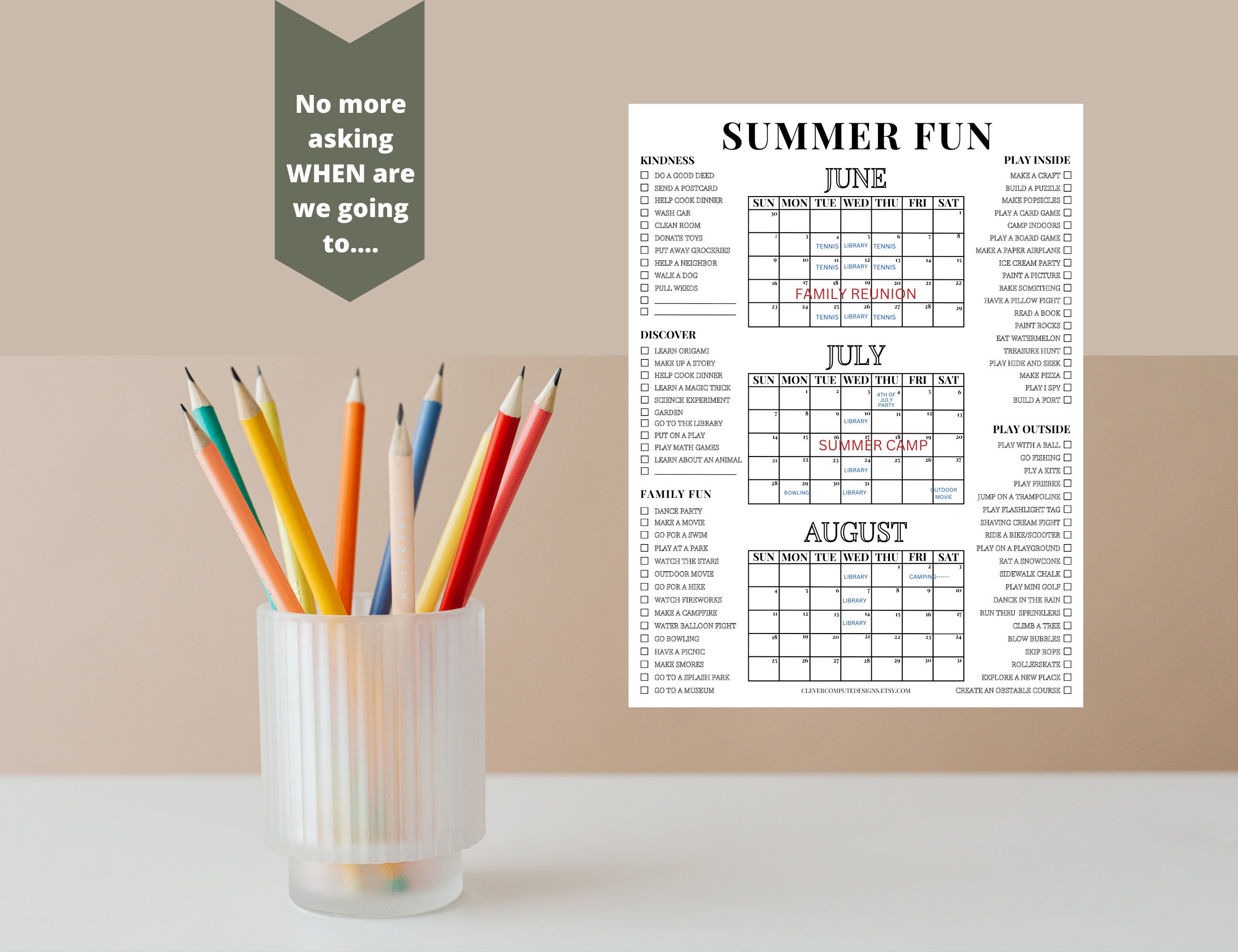 Summer Fun Calendar 2024 Printable Summer Bucket List Summer Summer Fun Calendar 2024 Printable Summer Bucket List Summer