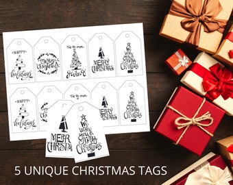 Christmas Treat Tags Merry Christmas Tags Hang Tags Christmas Gift Tags Christmas Printables Present Tags Christmas Mason Jar Tag Cookie Tag