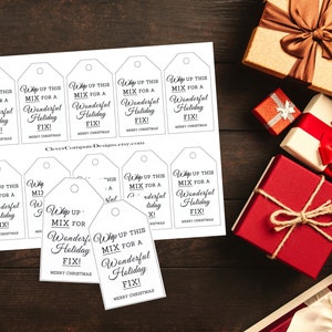 Druckbare Weihnachts-Back-Anhänger, Weihnachtsnachbar Geschenk, Weihnachtsfreund Geschenk, Weihnachtsgeschenk, Weihnachtsgeschenk, Weihnachtsgeschenk