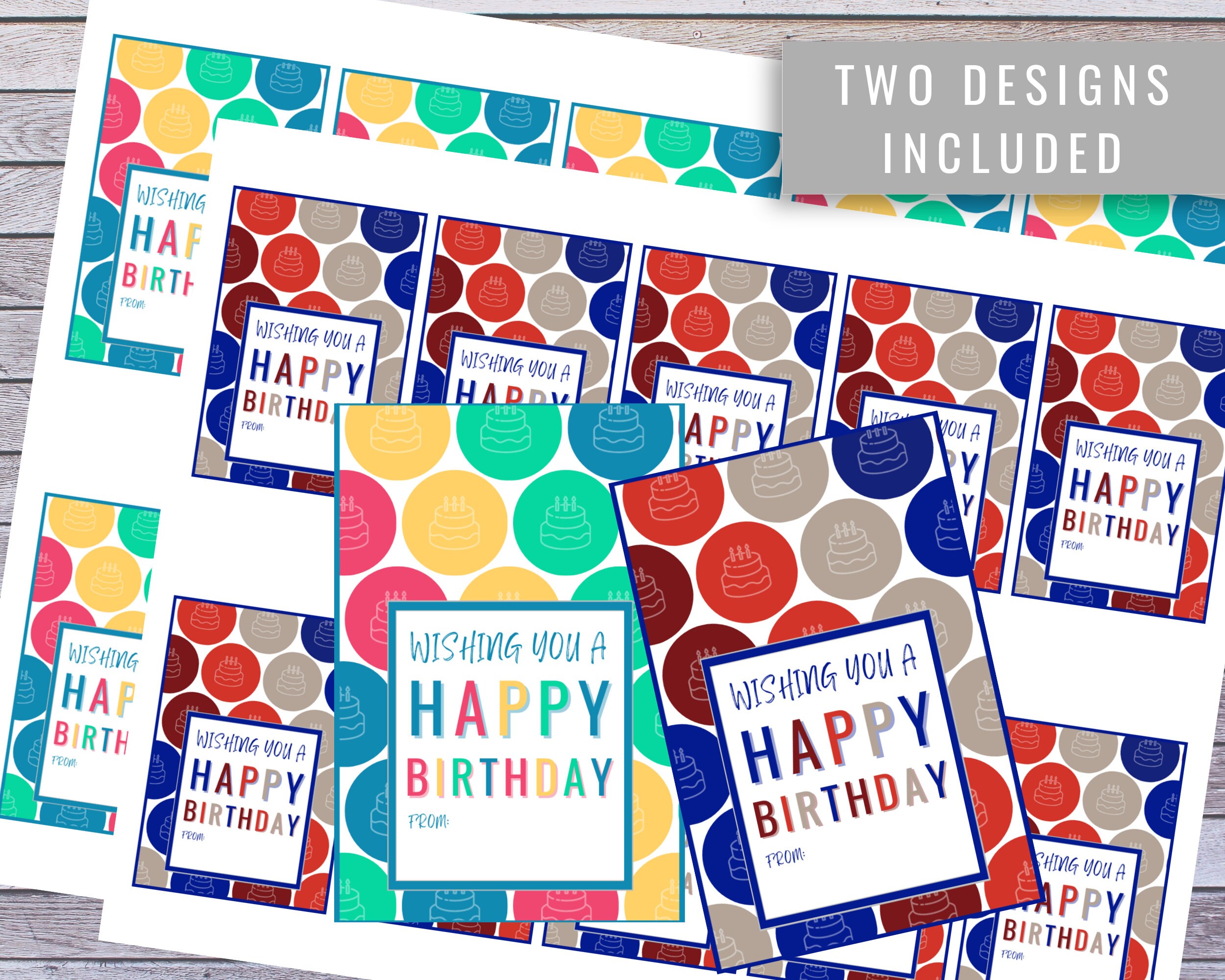 Happy Birthday Printable Gift Tag Gift Wrapping Tag - Etsy