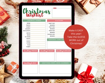 Christmas Wish list, Christmas Gift List, Teenage Christmas WishList, Christmas Questions for Kids, Christmas Idea List, Christmas List Kids