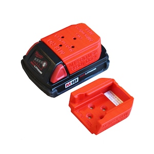 Ready Dock 4-Pack Milwaukee Battery Holder - Organizer for Milwaukee M18 18V Battery - PN: M18-RDx4