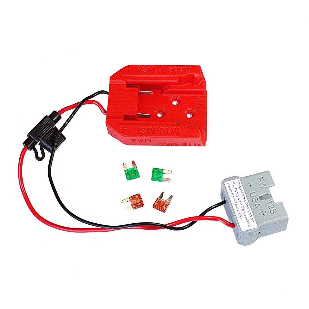 Power Wheels Upgrade to M18 Milwaukee Lithium 18V Battery Adapter Fuses