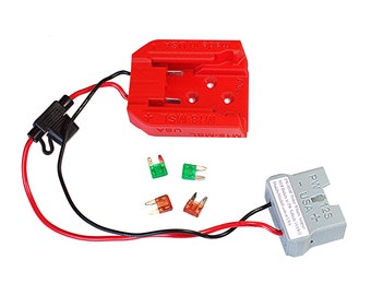 Power Wheels Upgrade to M18 Milwaukee Lithium 18V Battery Adapter + Fuses, Quick Disconnect PN: PW-M18F