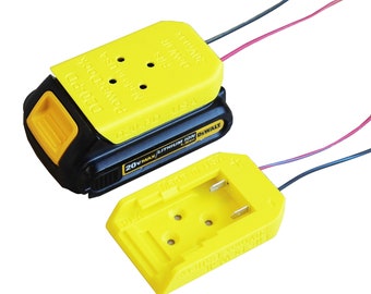 Base de alimentación para batería DeWalt D20 de 20 V - Soporte de alimentación DeWalt - Cables de 14 AWG PN: D20-14