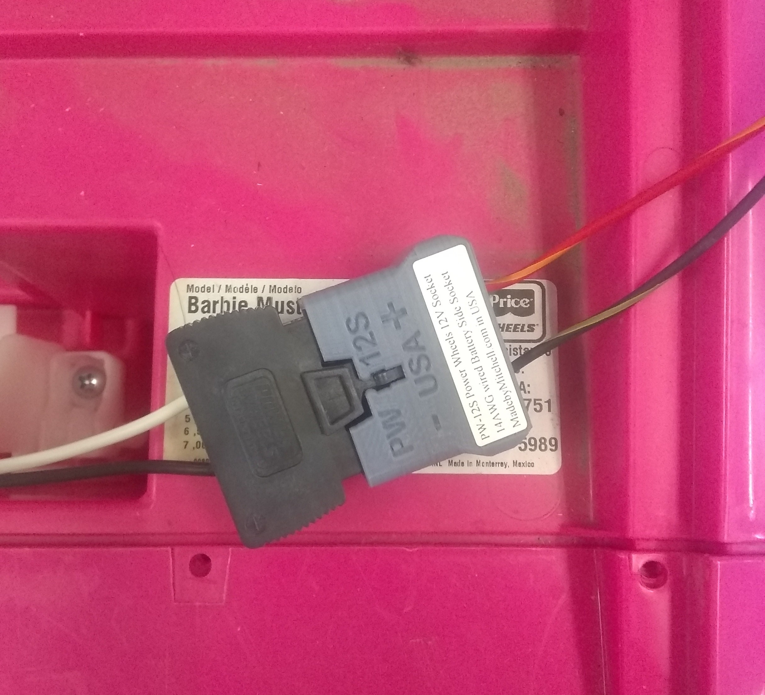 Barbie power wheels battery hotsell