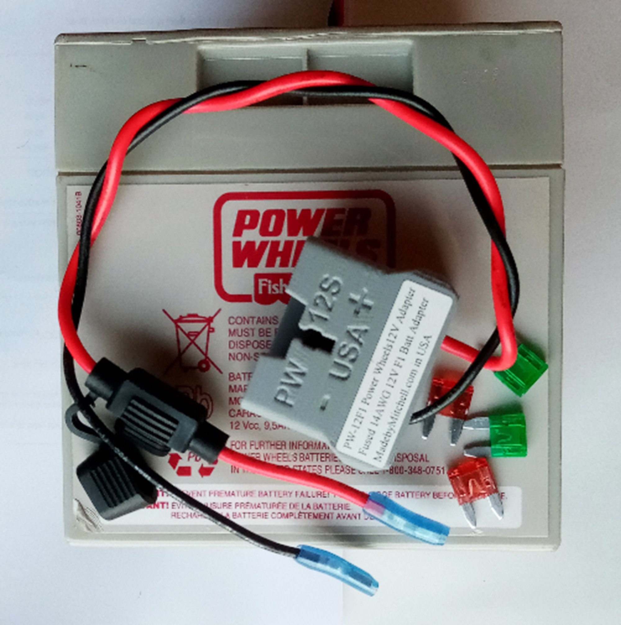 Power Wheels 12V Battery Connector Replace Costly Batteries Etsy
