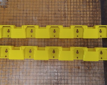 D20 10-Slot Battery Rack for DeWalt 12Vmax 20Vmax FlexVolt, Wall Mount Latching Storage Rack 20V DCB205 DCB606 DCB120, USA PN D20x5-WR-2PK