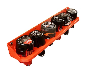 M12 Battery Rack 6-Slot - for Milwaukee Bosch, Makita and RIDGID PN: M12x6-MRack