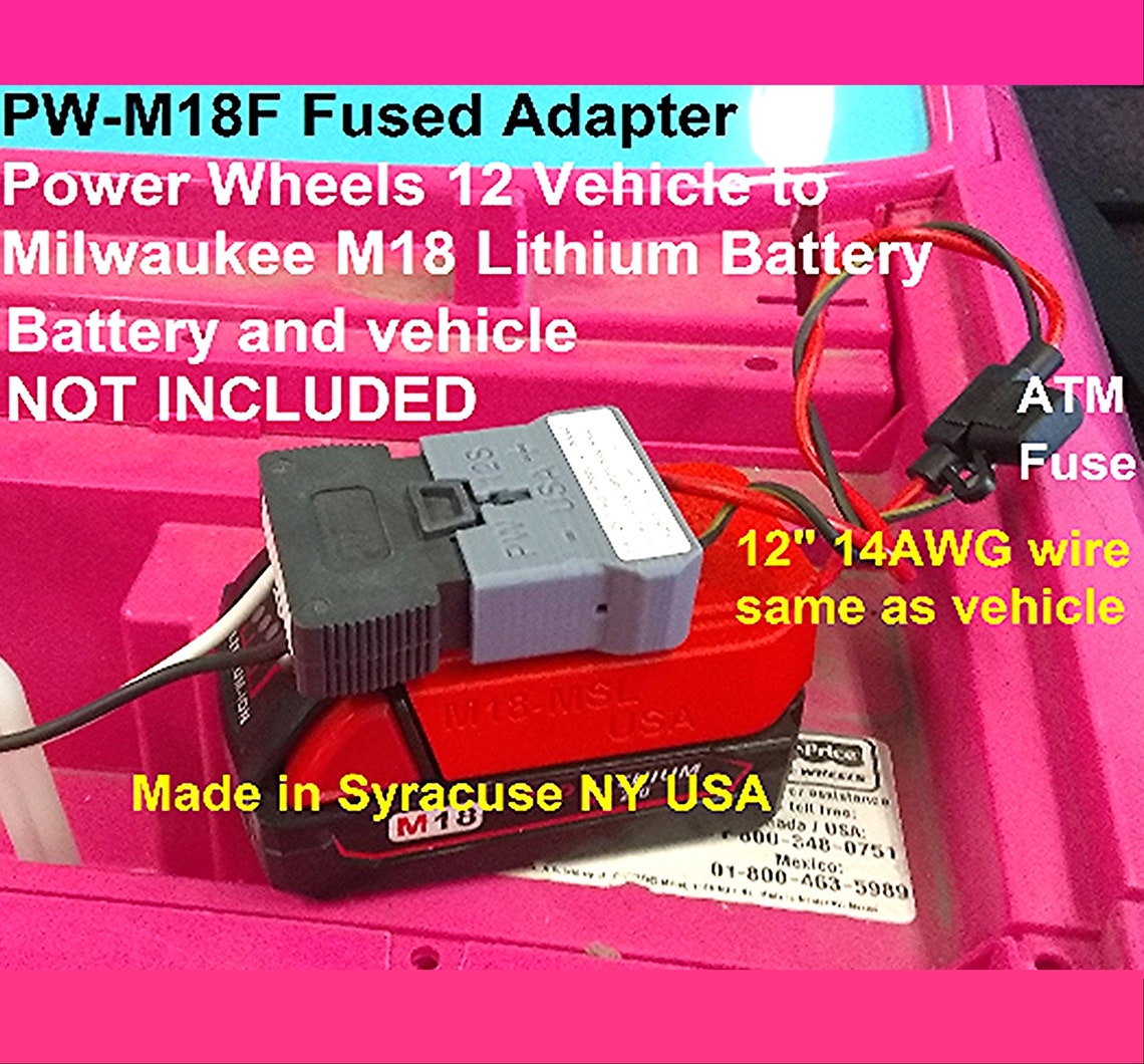 Power Wheels Upgrade to M18 Milwaukee Lithium 18V Battery Etsy