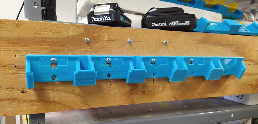 MK18 5 Slot Makita Battery Rack, Wall Mount Latching Storage Rack, for ...