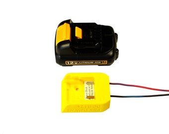 Power Dock for DeWalt D12 12V Battery - DeWalt Power Mount - 16AWG Wires PN: D12-PD