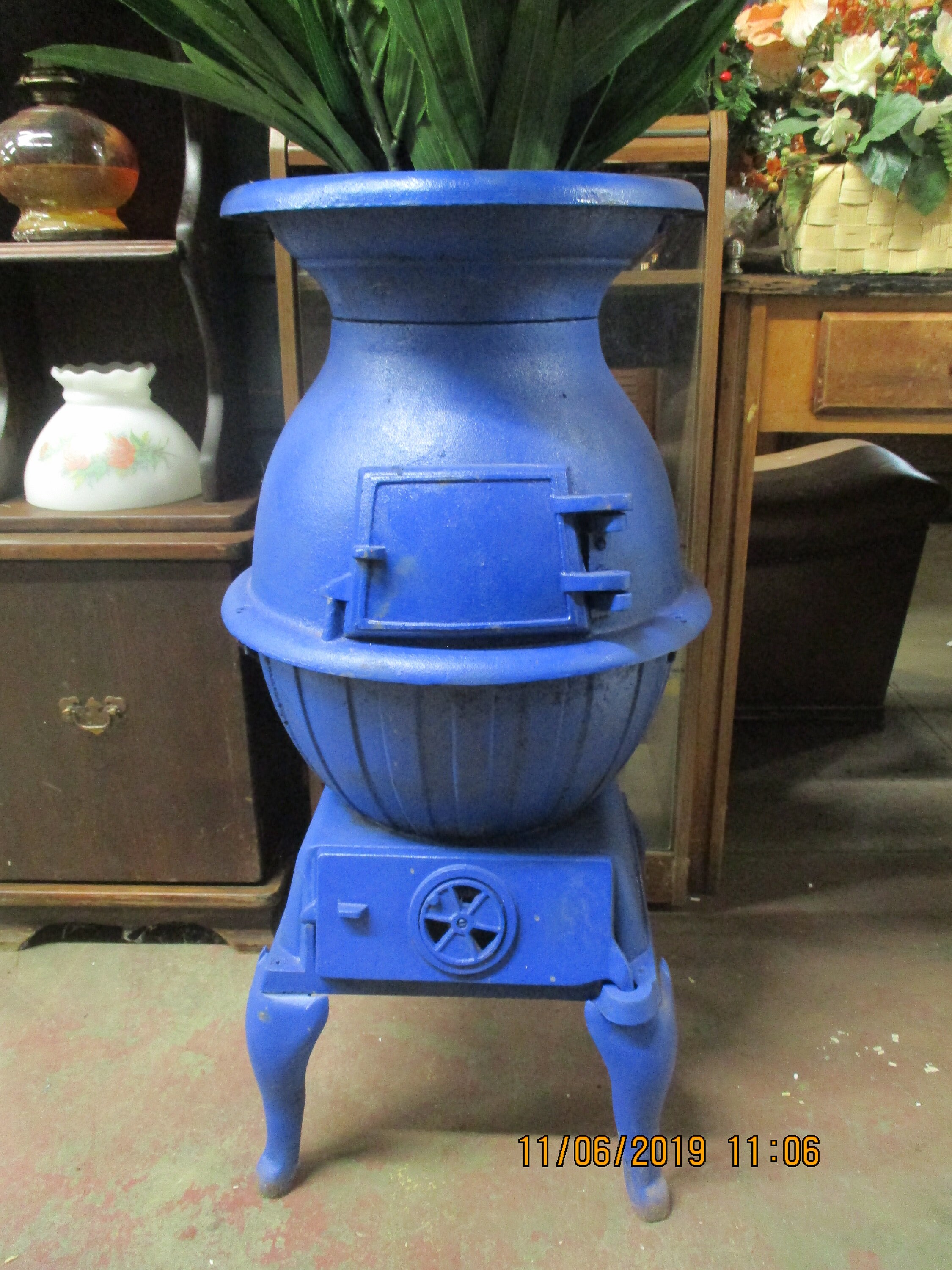 Antique Cast Iron Potbelly Stove Etsy