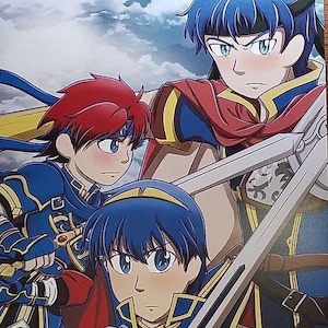 Roy, Marth, and Ike (Fire Emblem Legends) Art Print