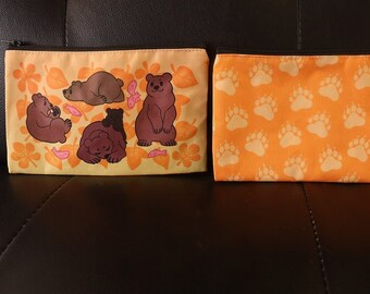 Fall Bears Zipper Pouch